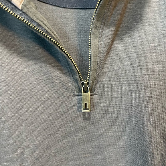 Ted Baker Gray/Charcoal Quarter-Zip Pullover Size 5/XL - Picture 7 of 7